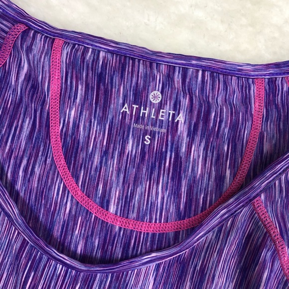 Athleta Purple Pop Space Dye Tee Shirt - Picture 8 of 8